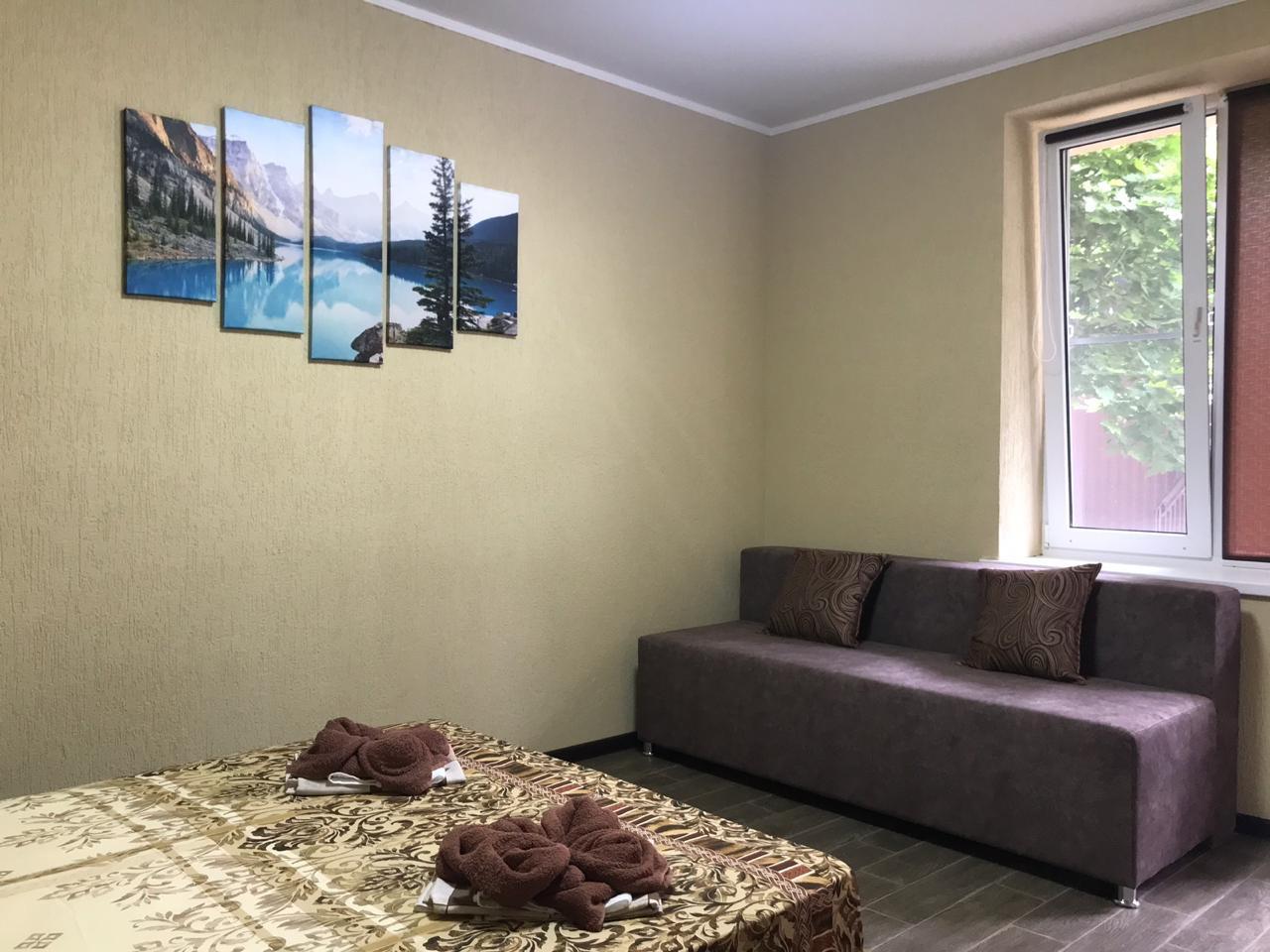 Номер стандарт улучшенный с 1 двуспальной кроватью и диваном 2