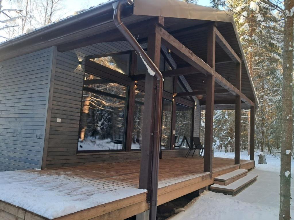 Дом с видом на еловый лес