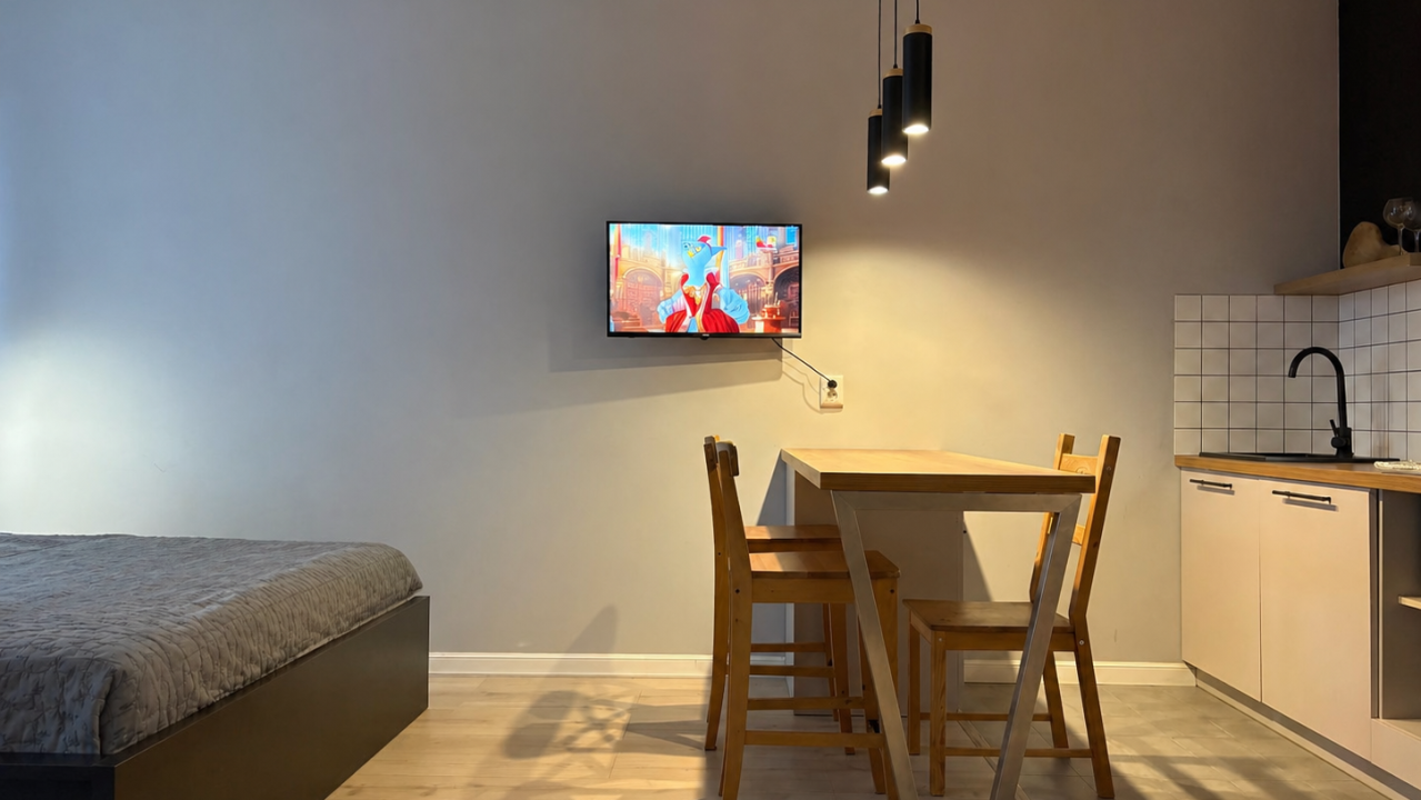 Реальные фото Уютная студия с балконом на Древлянке