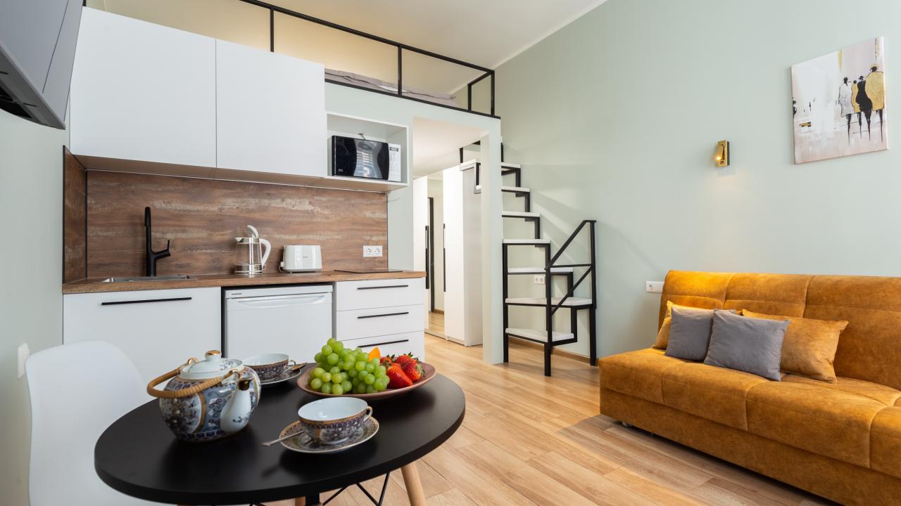 Реальные фото Студия Eliza Home на ул. Тележная