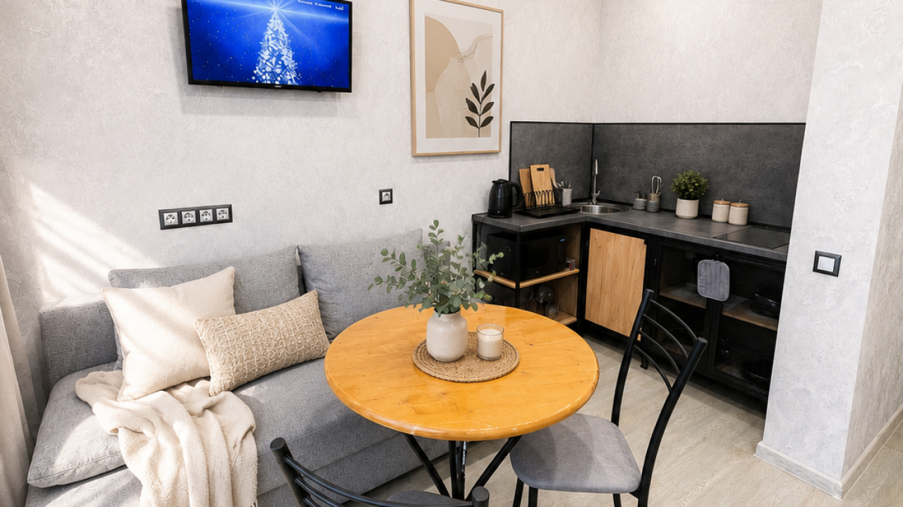 Real photos of Designer apartment in a modern residential complex in Novo-Savinovsky district.