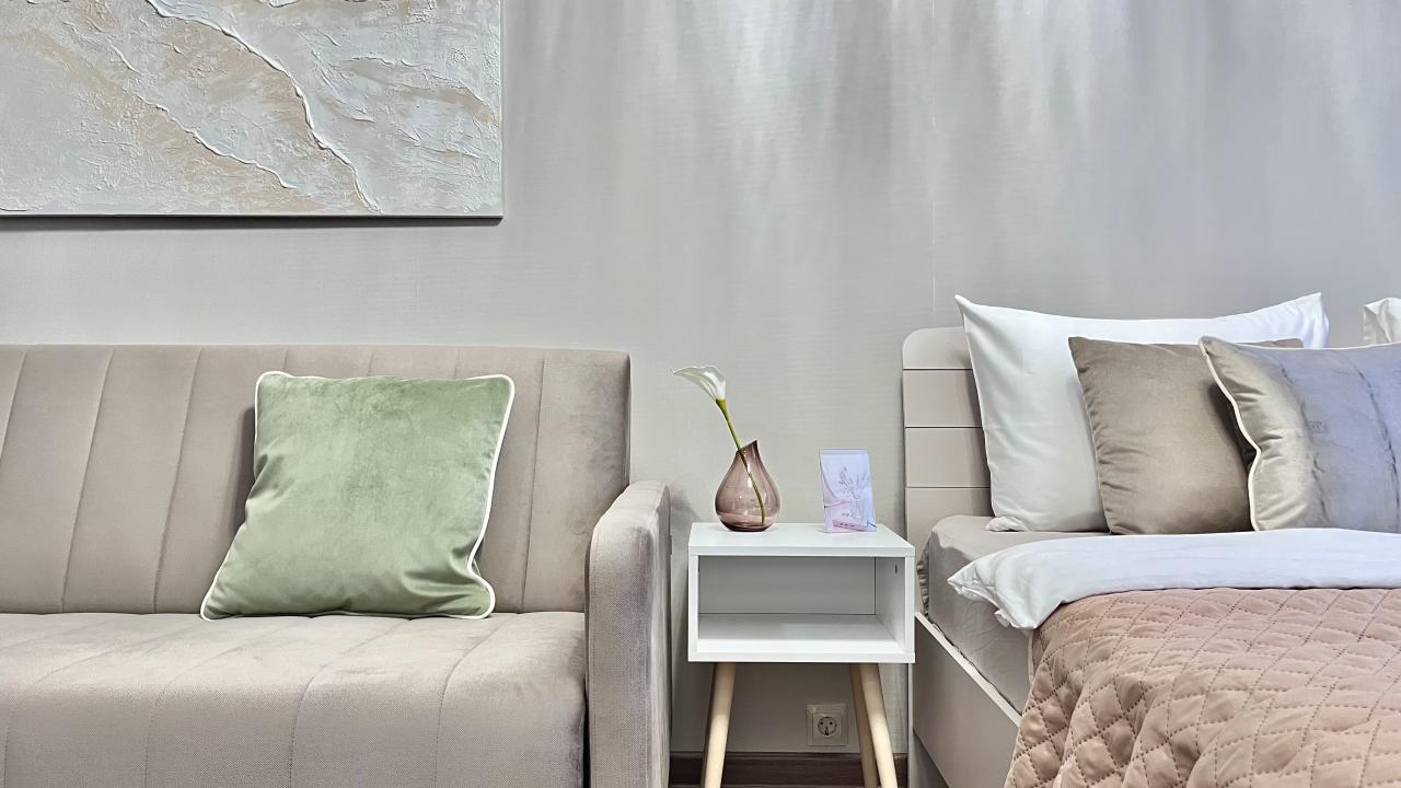 Real photos of studio apartment in the new Kamapolis residential complex