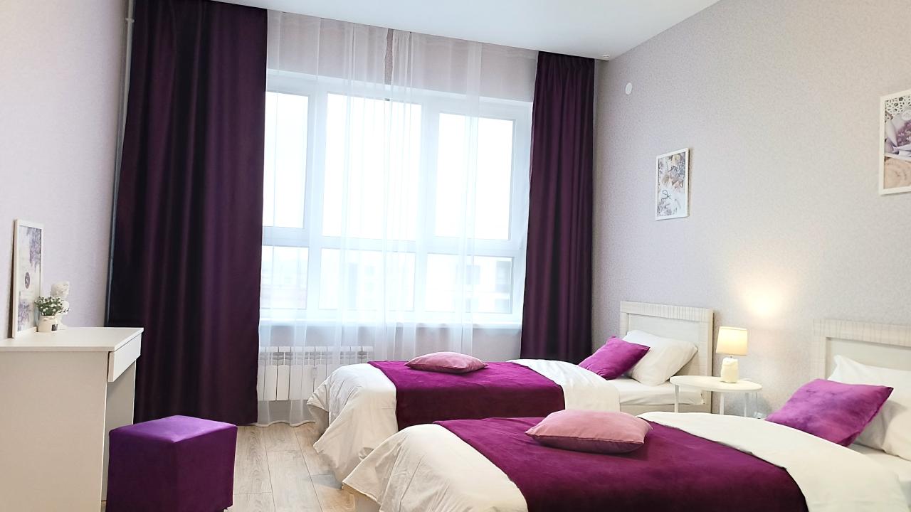 Real photos of Berry apartments of the Den House chain in Leningradsky Kvartal residential complex