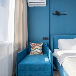 1-комнатные апартаменты студия г. Нижний Новгород, ул. Родионова, д. 136Б с 1 двуспальной кроватью