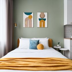 Апартаменты студия ул. Берзарина 30А Yellow