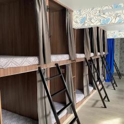 Кровать в общем номере с 6 двухъярусными кроватями (общие удобства)