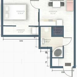 1-комнатные апартаменты стандарт