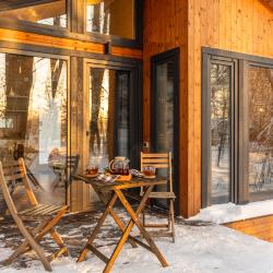 Дом с видом на лес гостиная со спальней 36м2