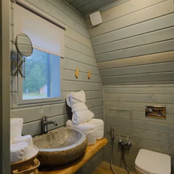 A-frame дом с банным чаном