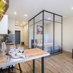 1-комнатные апартаменты студия с панорамным балконом