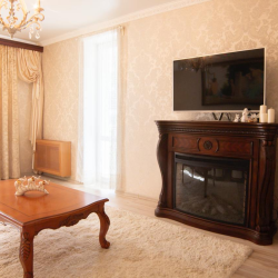 2-комнатные апартаменты люкс Нижний Новгород, б-р Академика Б.А. Королева, д. 8 с 1 двуспальной кроватью