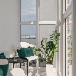 3-местные 1-комнатные апартаменты студия Воронеж, ул. Ломоносова, д. 84 с 1 двуспальной кроватью