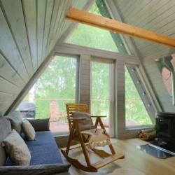 A-frame дом с банным чаном