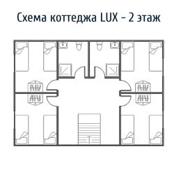 5-комнатный коттедж премиум с 10 односпальными кроватями