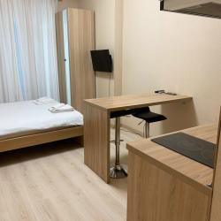 2-местные апартаменты студия Санкт-Петербург, Пулковское ш., 14 стр. 6 с 1 двуспальной кроватью