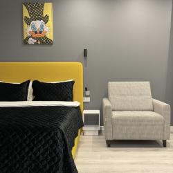 1-комнатные апартаменты студия с 1 двуспальной кроватью YELLOW