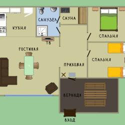 Сельский дом с сауной