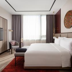 Номер люкс с 1 двуспальной кроватью (вид на ул. Амира Тимура)