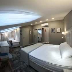 Номер стандарт семейный с 1 односпальной и 1 двуспальной кроватью (мансарда)