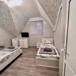 3-местный 1-комнатный номер стандарт с 1 односпальной и 1 двуспальной кроватью (мансарда)