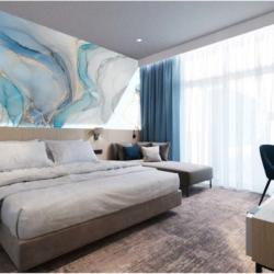 Номер улучшенный с 1 двуспальной кроватью (с балконом и видом на бухту)