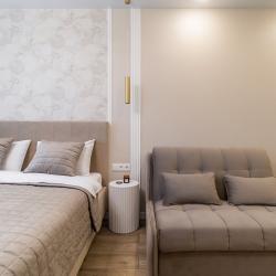 1-комнатные апартаменты студия Home с видом на лес