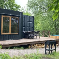 Дом с купелью с панорамными окнами и открытой террасой #5