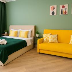 1-комнатные апартаменты студия Солнечная без балкона (мансарда)