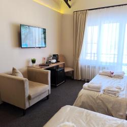 Номер полулюкс с 1 односпальной и 1 двуспальной кроватью