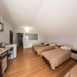 Комната стандарт с 4 односпальными и 1 двуспальной кроватью (мансарда)