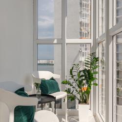 3-местные 1-комнатные апартаменты студия Воронеж, ул. Ломоносова, д. 84 с 1 двуспальной кроватью