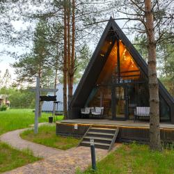 Коттедж №17 A-Frame (с террасой и кондиционером)