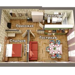 2-комнатные апартаменты люкс для 5 человек с кухней и парковкой