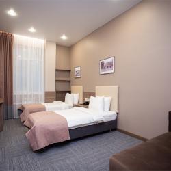 Номер стандарт с 2 односпальными кроватями (вид в атриум)