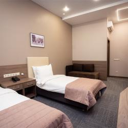 Номер стандарт с 2 односпальными кроватями (вид в атриум)