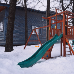 Коттедж Синий дом с камином