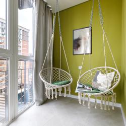 Фото Отель Стильная квартира с качелями в ЖК Самолет