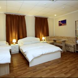 Номер делюкс с 1 односпальной и 1 двуспальной кроватью