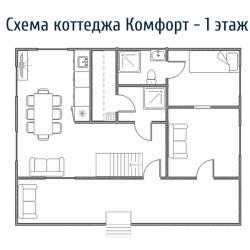 5-комнатный коттедж премиум с 10 односпальными кроватями
