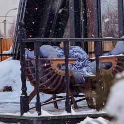А-фрейм люкс с двуспальной кроватью