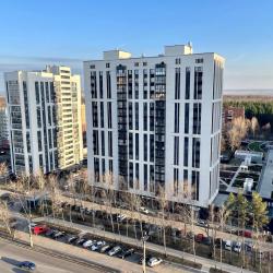 Фото Отель Новая квартира с кроватью возле панорамного окна, высокий этаж