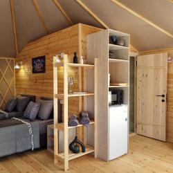 4-местный коттедж улучшенный с 2 односпальными кроватями