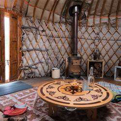Традиционная деревянная юрта An authentic yurt with a 60-year history (общие удобства на территории)