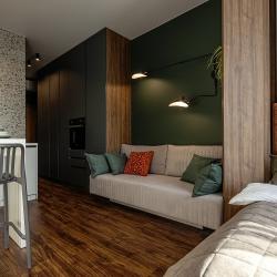 1-комнатные апартаменты студия Студия Wood №410