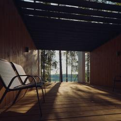 8-местный коттедж улучшенный с общей террасой и видом на озеро