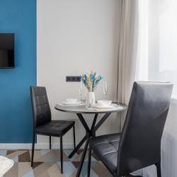 1-комнатные апартаменты студия г. Нижний Новгород, ул. Родионова, д. 136Б с 1 двуспальной кроватью