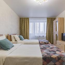 4-местные 2-комнатные апартаменты стандарт с 2 односпальными и 1 двуспальной кроватью