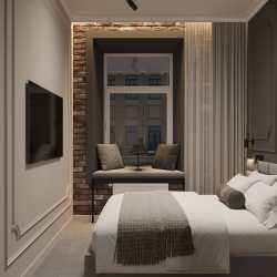 Номер стандарт с 1 двуспальной кроватью