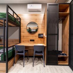 Кровать в общем женском номере с 3 двухъярусными кроватями (общие удобства)