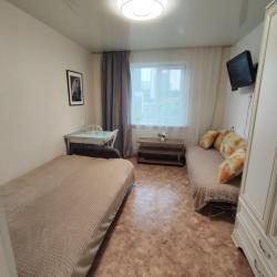 3-местные 1-комнатные апартаменты студия с 1 односпальной и 1 двуспальной кроватью